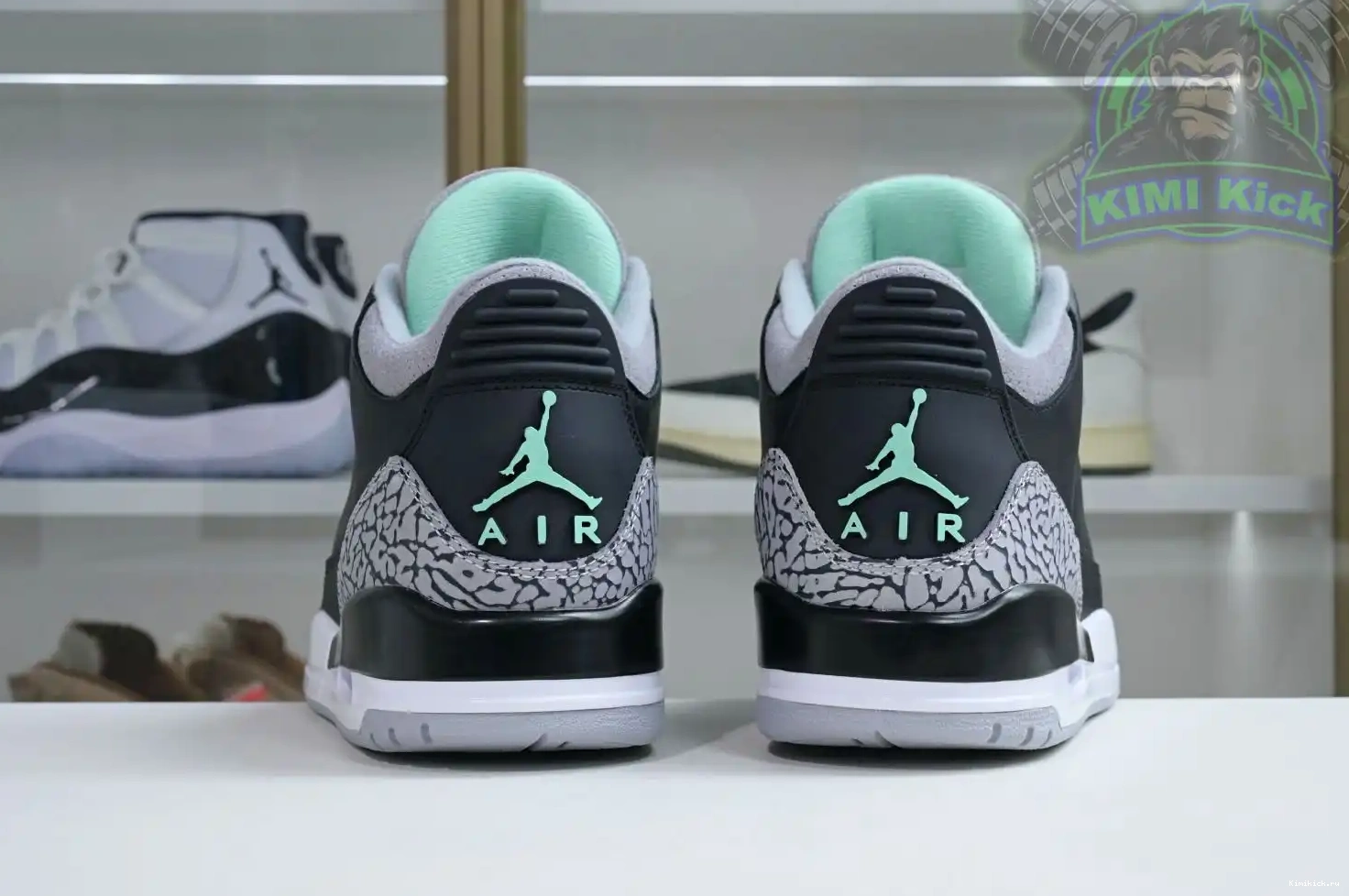 Kimikick Jordan Air 3 Green Glow 0514